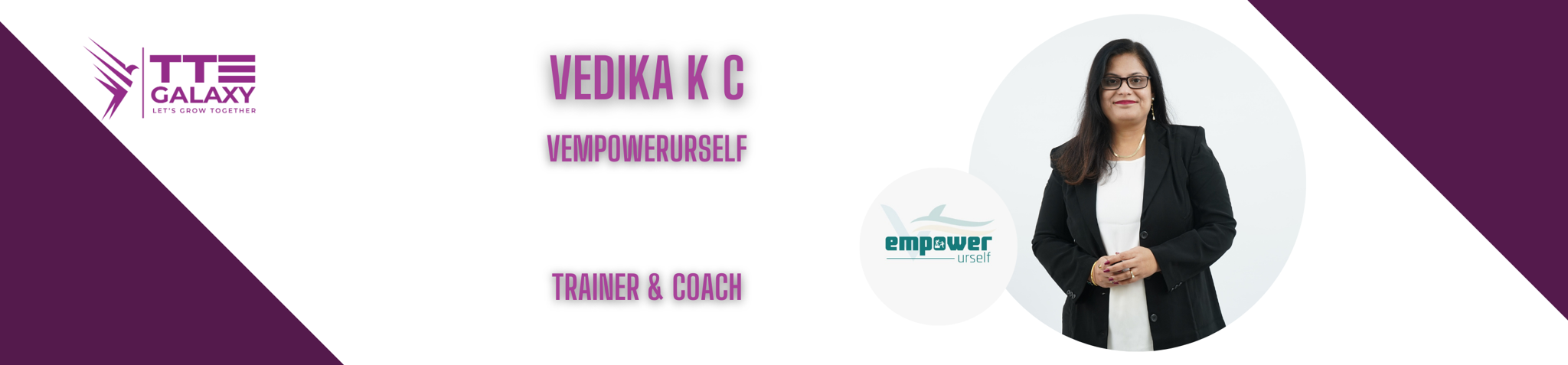 Vedika K C banner